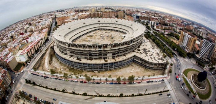 El Valencia CF retoma del nuevo estadio para derribar Mestalla en 2023